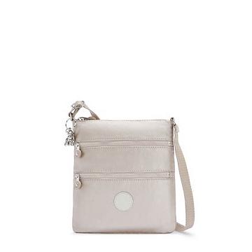 Kipling Keiko Metallic Crossbody Mini Veske Beige | NO 1881GS